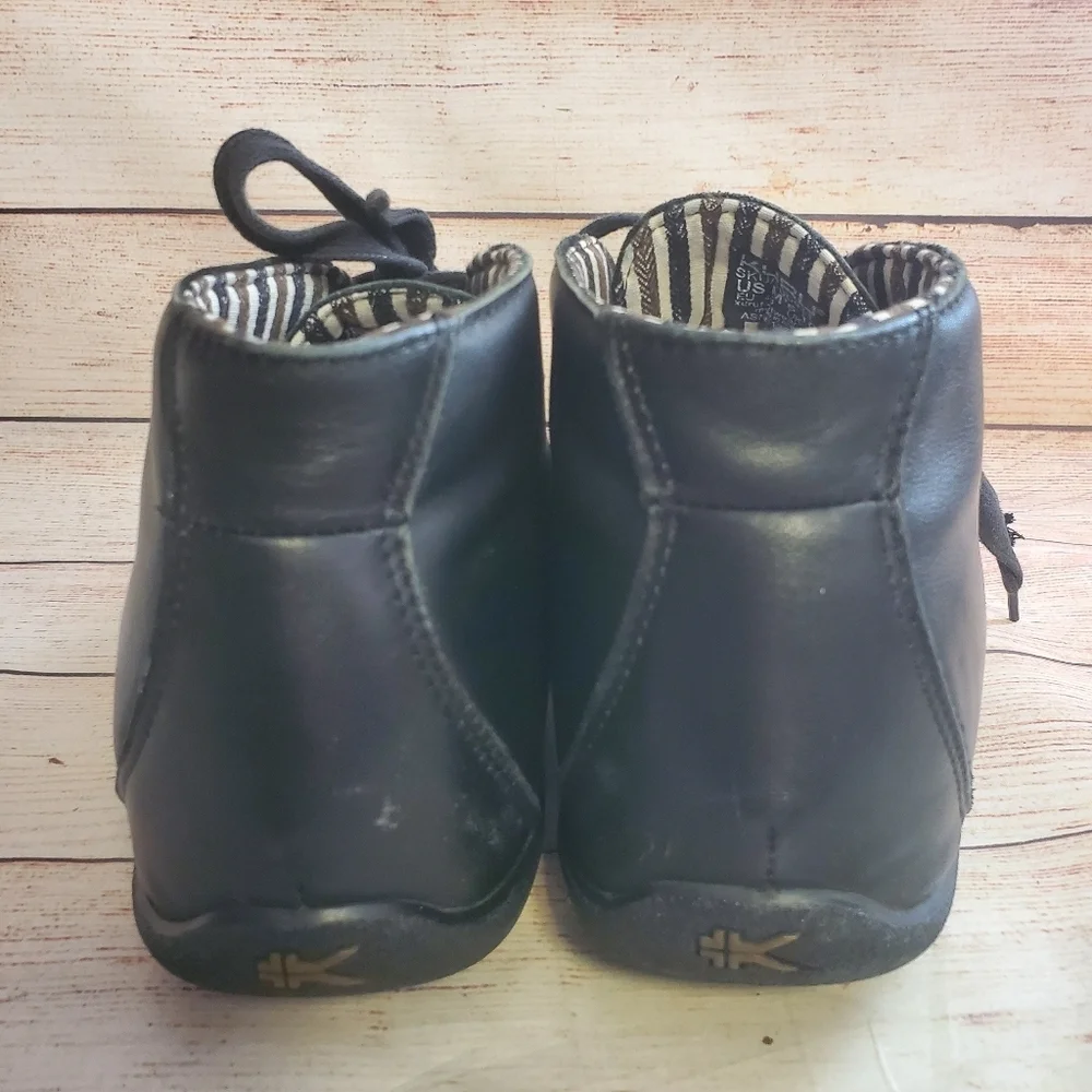 Kuru Mens Size 10 Aalto Chukka Black Leather Ankle Boots